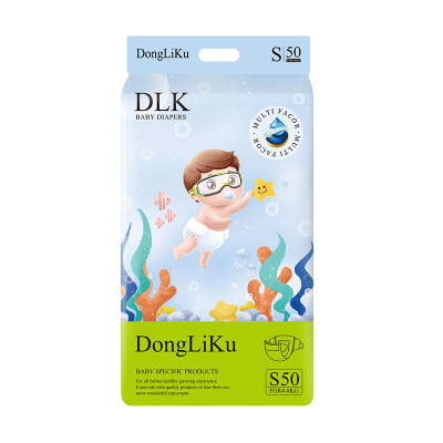 DLK婴儿纸尿裤拉拉裤防漏夜用天然柔软超强吸水宝宝安心爬行S-4XL