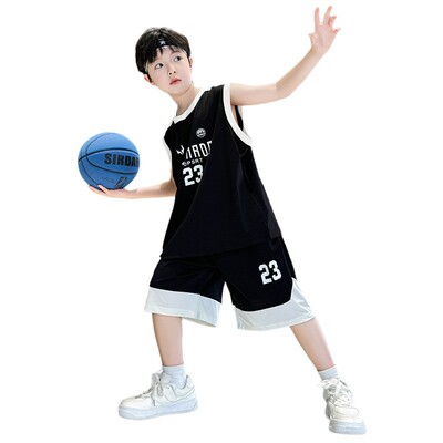 儿童篮球服男童夏装无袖背心套装2025新款中大童男孩夏季运动球衣