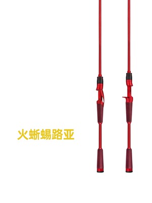 瑞士火蜥蜴路亚竿套装水滴轮全套远投黑翘嘴钓鱼竿碳素单竿海钓竿